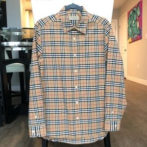 Burberry Logo Print Vintage Check Poplin Shirt